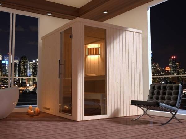 Weka Sauna Halmstad 2 GTF inkl. 9 kW Ofen mit Ofenanschlusskabel Weka Sauna Halmstad 2 GTF inkl. 9 kW Ofen mit Ofenanschlusskabel