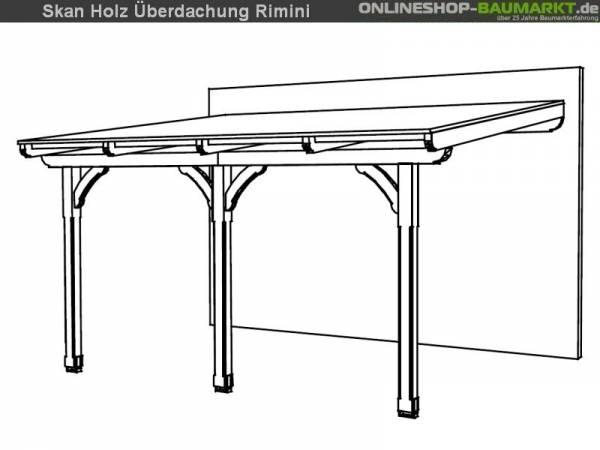 Skan Holz Terrassenüberdachung Rimini 434 x 350 cm Douglasie Skan Holz Terrassenüberdachung Rimini 434 x 350 cm Douglasie