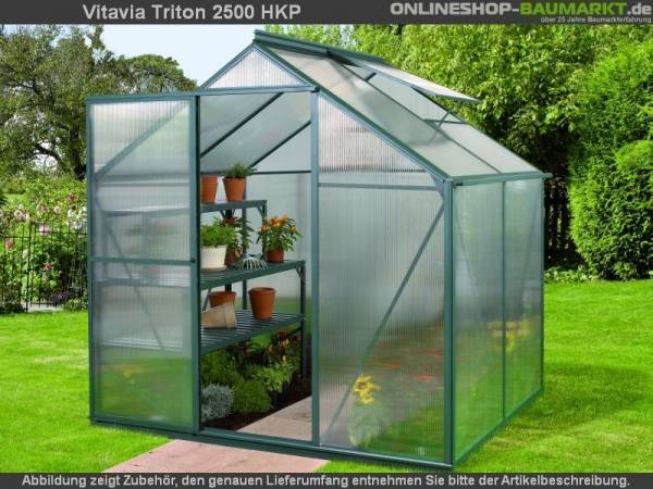 Vitavia Gewächshaus Triton 2500 HKP 6 mm dunkelgrün Vitavia Gewächshaus Triton 2500 HKP 6 mm dunkelgrün