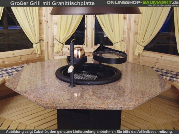 Wolff Finnhaus großer Grill mit Granitplatte Wolff Finnhaus großer Grill mit Granitplatte