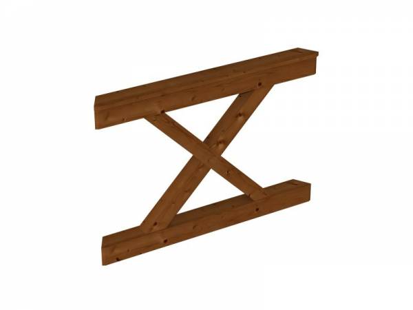 Skan Holz Brüstung für Pavillons 120 cm Andreaskreuz in nussbaum Skan Holz Brüstung für Pavillons 120 cm Andreaskreuz in nussbaum