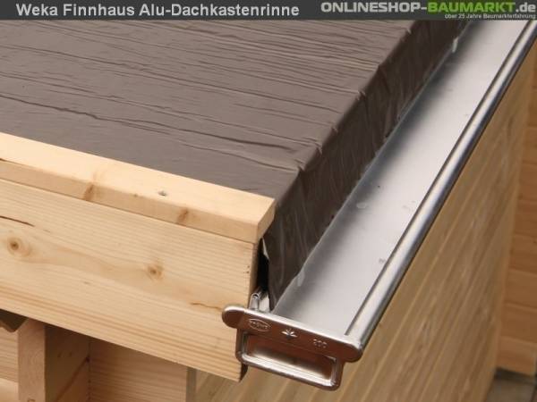Wolff Finnhaus Alu-Kastendachrinne für Flachdach bis 800 cm mit 1 Fallrohr