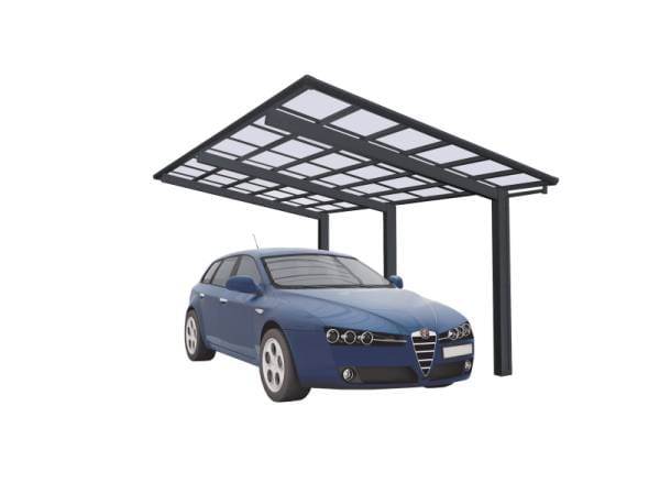 Ximax Aluminium Carport Linea Typ 110 Sonderlänge + Sonderbreite XL Schwarz