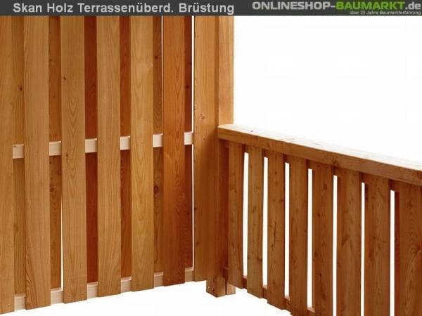 Skan Holz Brüstung für Terrassenüberdachung 220 cm Deckelschalung Skan Holz Brüstung für Terrassenüberdachung 220 cm Deckelschalung