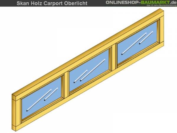 Skan Holz Oberlicht für Carports, 147 x 30 cm Skan Holz Oberlicht für Carports, 147 x 30 cm