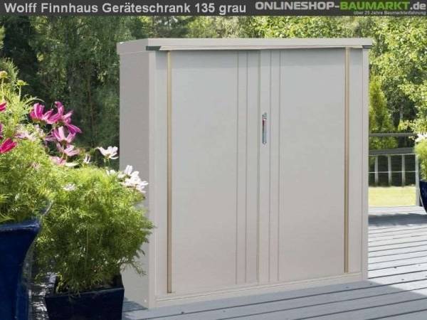 Wolff Finnhaus Geräteschrank 135 rauchgrau Metall-Geräteschrank Wolff Finnhaus Geräteschrank 135 rauchgrau Metall-Geräteschrank