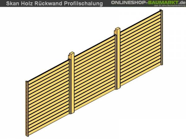 Skan Holz Rückwand für Carport 550 x 200 cm Profilschalung Skan Holz Rückwand für Carport 550 x 200 cm Profilschalung