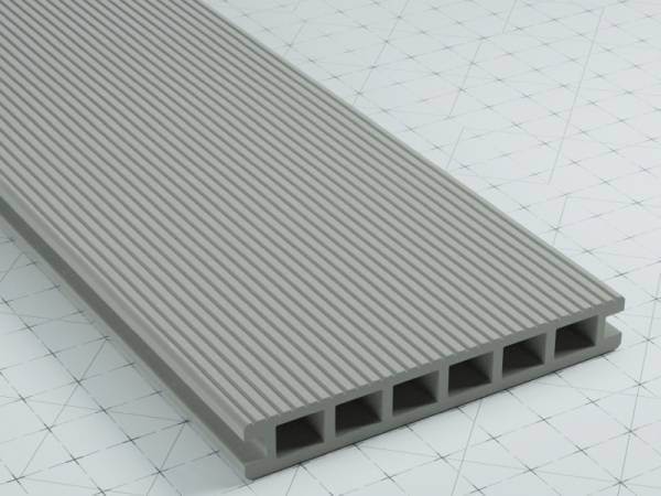 WPC Light Terrassendiele 4 Meter 26 x 180 mm Lichtgrau WPC Light Terrassendiele 4 Meter 26 x 180 mm Lichtgrau