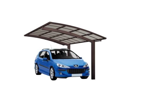 Ximax Aluminium Carport Portoforte Typ 80 Sonderlänge + Sonderbreite XL Mattbraun