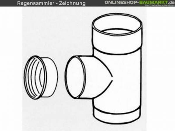Regensammler mit Überlaufschutz weiß Regensammler mit Überlaufschutz weiß