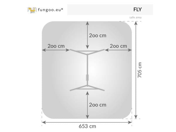 FUNGOO SWING FLY 2.0 (Schaukelgestell mit roter Schaukelsitz und grüner Schaukelsitz) / NADELHOLZ teak impr.