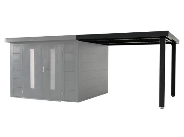 Wolff Finnhaus Metall-Anbaudach 3030, Anthrazit