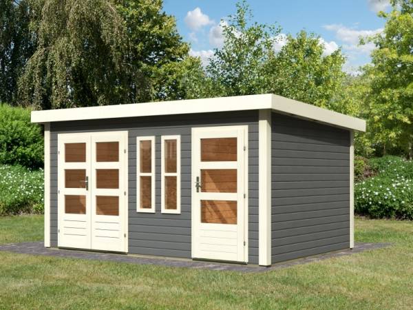 Karibu Woodfeeling Gartenhaus Schönbuch 2 in terragrau 38 mm 2-Raum-Haus Karibu Woodfeeling Gartenhaus Schönbuch 2 in terragrau 38 mm 2-Raum-Haus