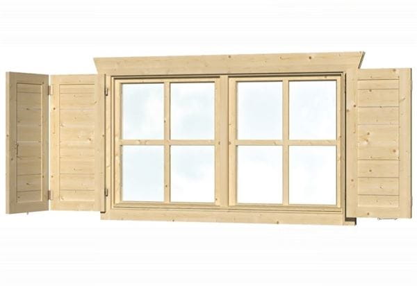 Skan Holz Fensterläden Doppelfenster beidseitig Skan Holz Fensterläden Doppelfenster beidseitig