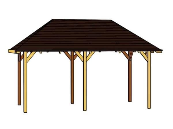 Skan Holz Pavillon Orleans Größe 1 in schiefergrau