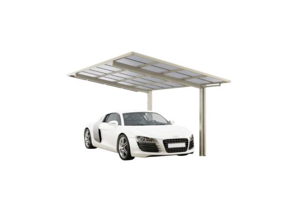 Ximax Aluminium Carport Linea Typ 60 Sonderlänge + Sonderbreite XL Edelstahl-Look