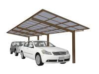 Ximax Aluminium Carport Portoforte Typ 60 Tandem Bronze